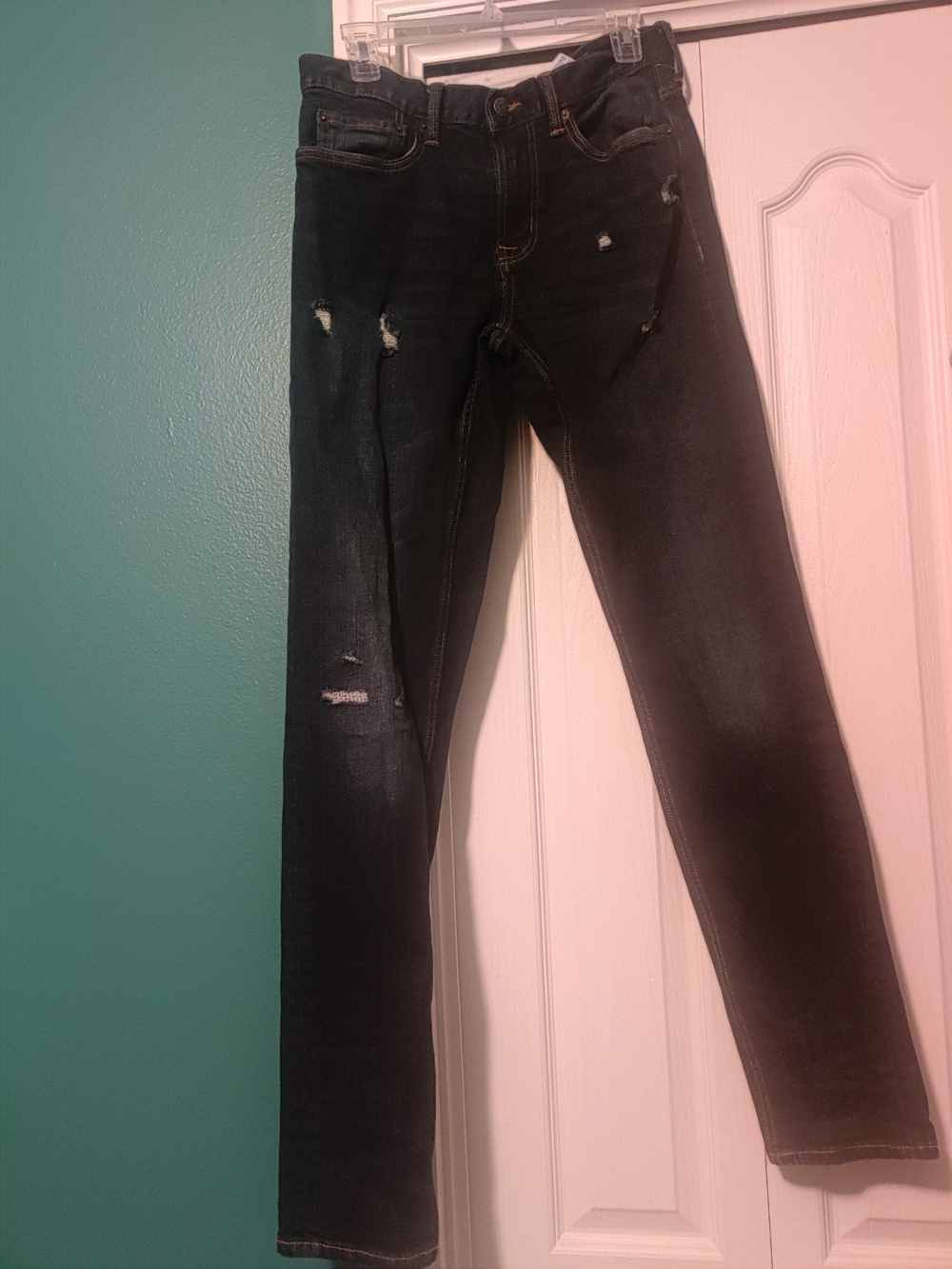 Old Navy Black Skinny Distressed Men's Jeans